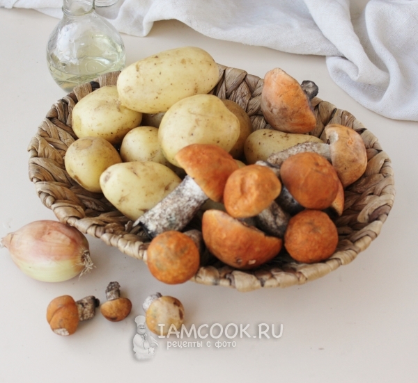 烤配蘑菇和土豆